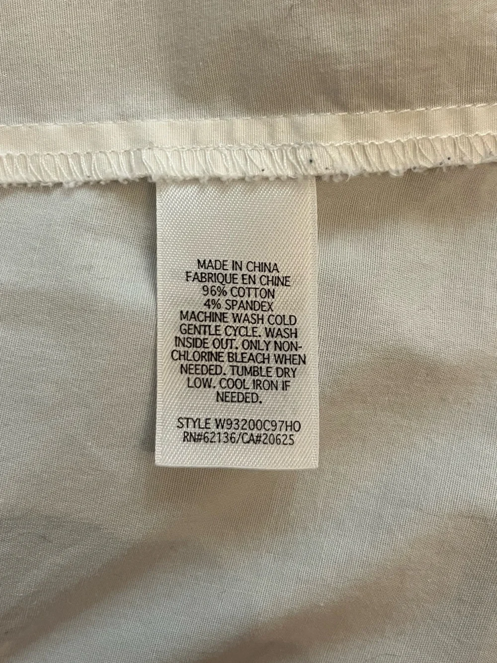 Guess Fitted White Cotton Short Sleeve Collared Blouse With Lace-up Back, size M - Picture 5 of 5